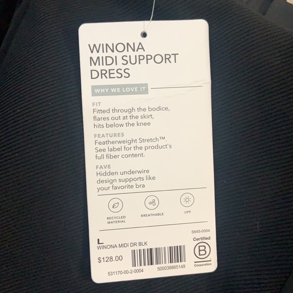 Athleta Dresses Athleta Winona Midi Support Dress Black Nwt Poshmark
